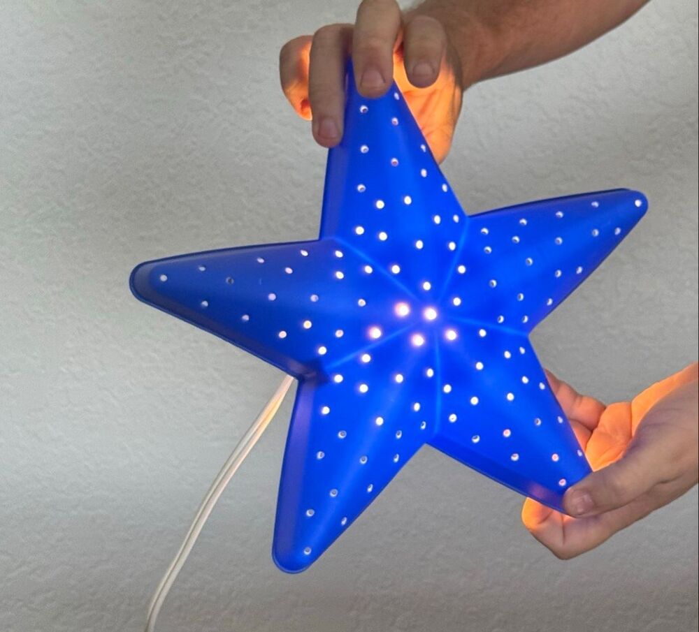 Ikea Smila Stjarna Wall Lamp STJÄRNA Blue Night Light Star Light X 2